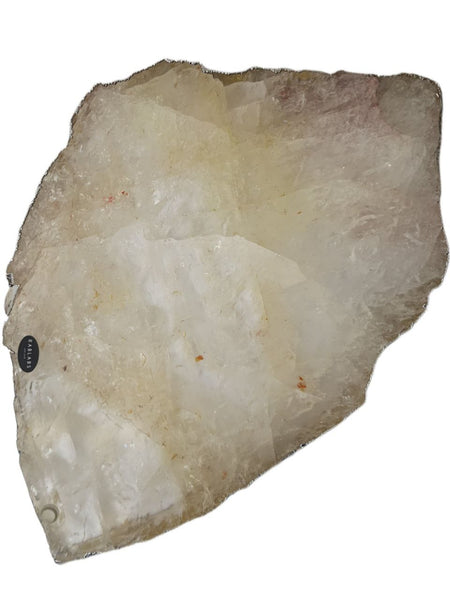 RABLABS Clear Quartz With Silver Natural Stone Platter #KI001-KI002 NWB