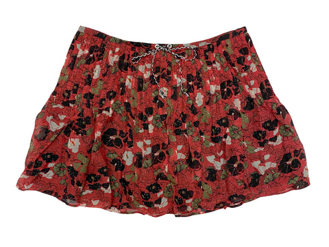 Hanley Mellon Women's Floral Chiffon Pleated Skirt
