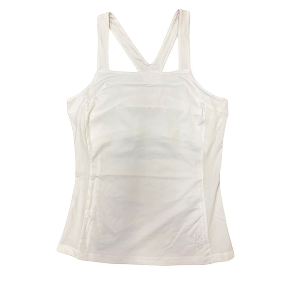 BOAST Women's White Racerback Tennis Top $65 NEW