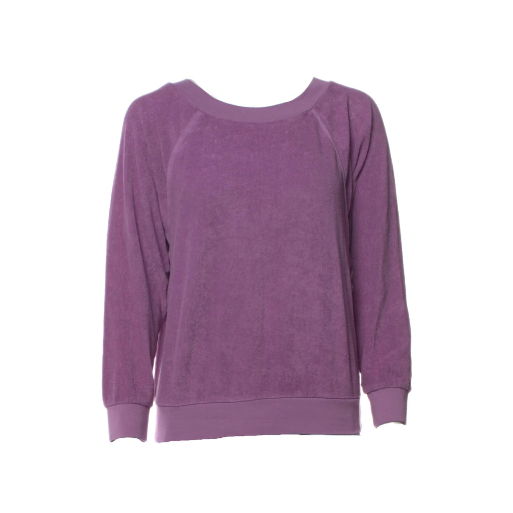 SUZIE KONDI Women's Dusty Lavander Raglan Top #1021 XS NWT