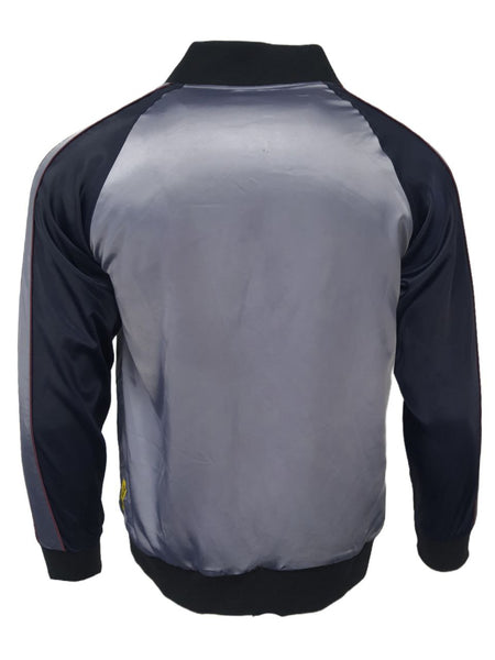 DESCENDANT OF THIEVES Men's Blue Reversible Bomber Jacket #7A095B1 Large NWT