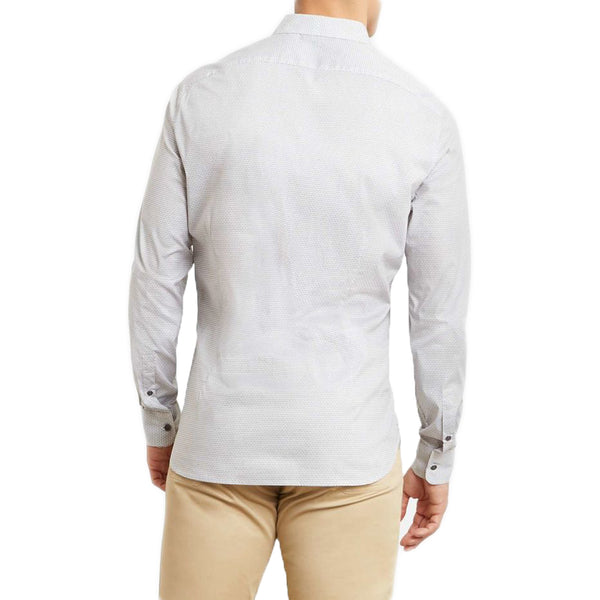 Reaction Kenneth Cole Mens White Combo Button Down Shirt $59 NEW
