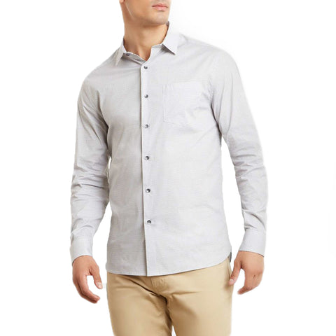 Reaction Kenneth Cole Mens White Combo Button Down Shirt $59 NEW