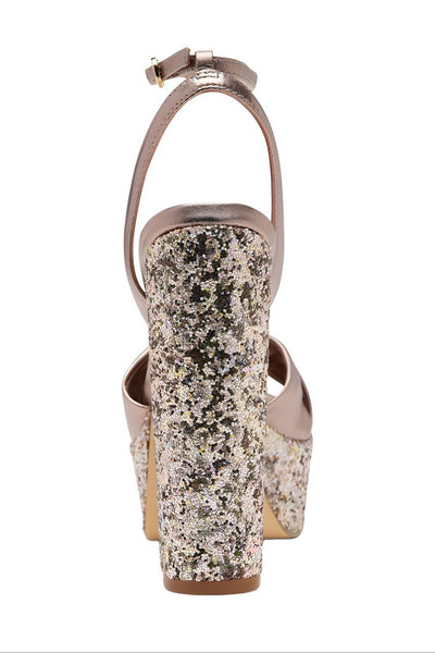 RACHEL ZOE Women's Pink Glitter Platform Claudette Pumps #001PMP 8.5 NWB