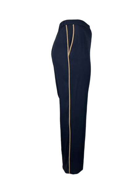 Marina Rinaldi Women's Navy Radicale High Rise Pants NWT