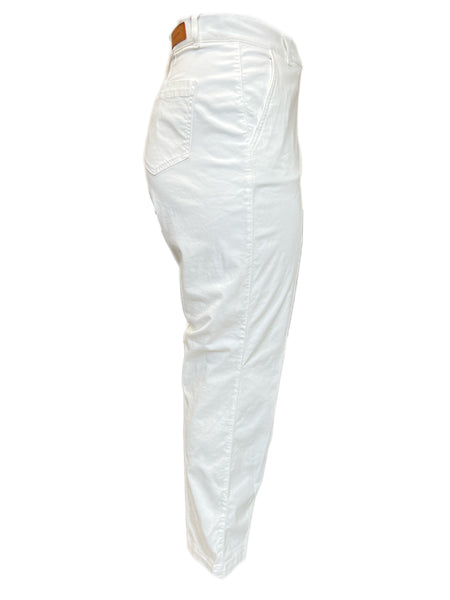 Marina Rinaldi Women's White Raduno Mid Rise Straight Pants Size 20W/29 NWT