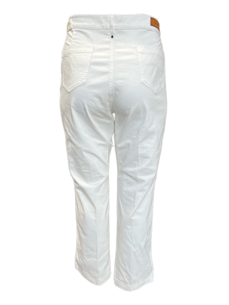 Marina Rinaldi Women's White Raduno Mid Rise Straight Pants Size 20W/29 NWT