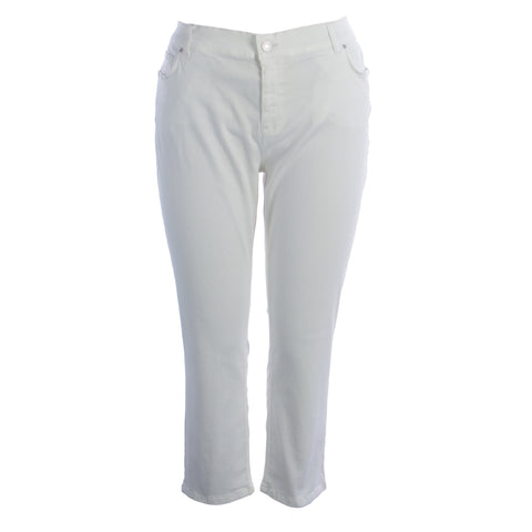 MARINA RINALDI Women's White Ragione Low Waist Jeans $290 NWT