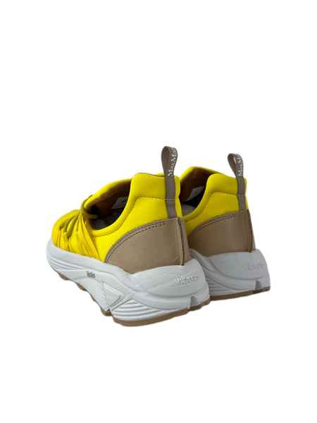 Max Mara Women's Bright Yellow Raiss Stretch Lace Up Sneakers Size 7 NWT