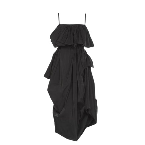 Max Mara Women's Black Ramo Off The Shoulder Midi Duchesse Dress NWT