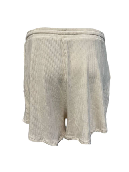 HEARTLOOM Women's Milk Ramona Rib Drawstring Shorts Size L NWT