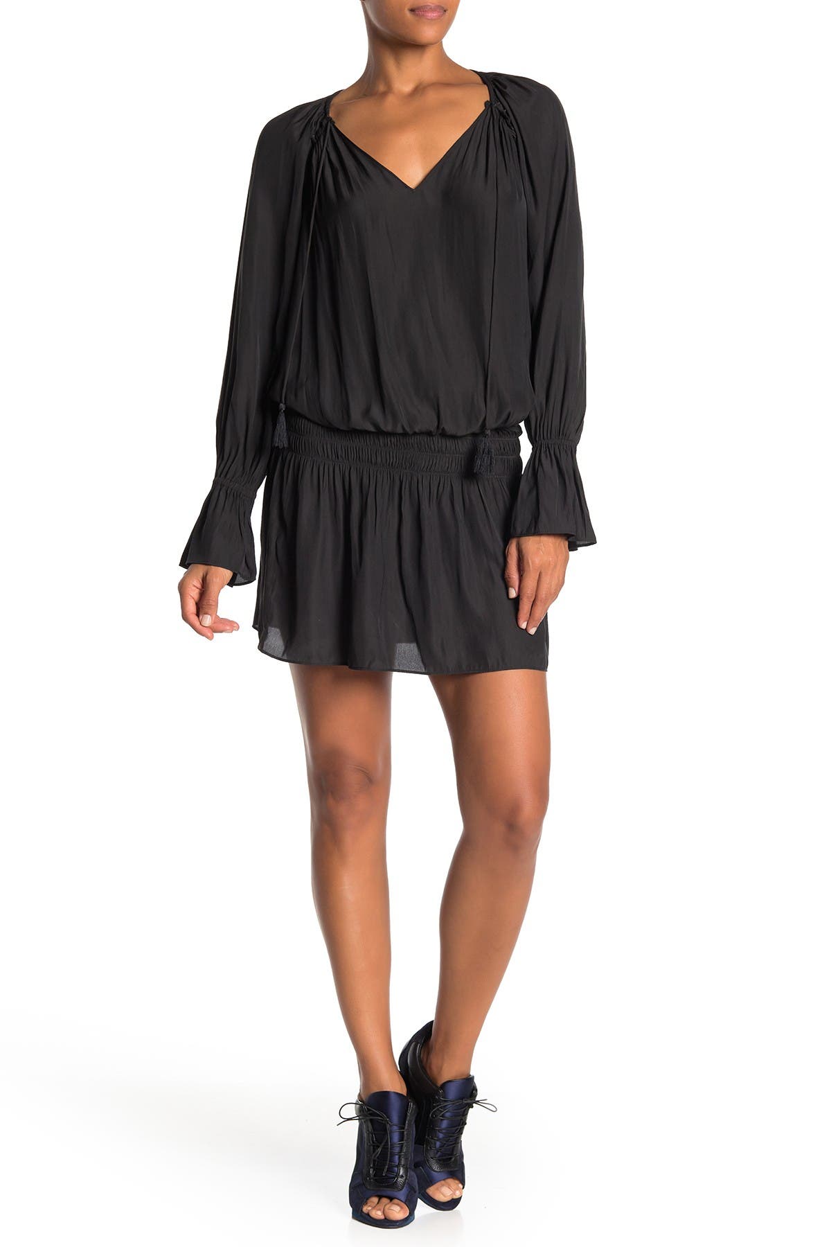 RAMY Brook Women's Lane Shirred Waist Dress, Black, Small RAMY Brook Women's Lane Shirred Waist Dress, Black, Small