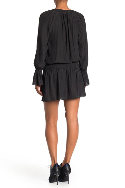 RAMY BROOK Women's Black Lane Shirred Waist Dress Size Small $395 NWT