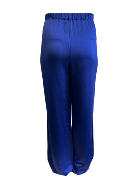 Marina Rinaldi Women's China Blue Raquel High Rise Pants NWT