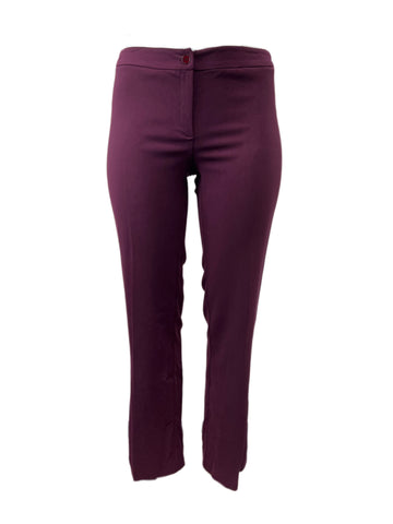 Marina Rinaldi Women's Purple Raso Straight Leg Pants Size 8W/17 NWT