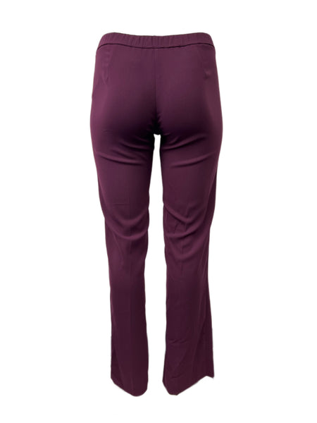 Marina Rinaldi Women's Purple Raso Straight Leg Pants Size 8W/17 NWT