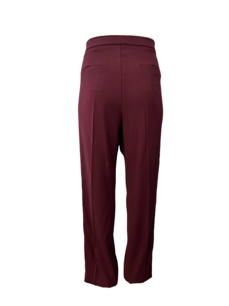 Marina Rinaldi Women's Bordeaux Raul High Rise Pants Size 22W/31 NWT