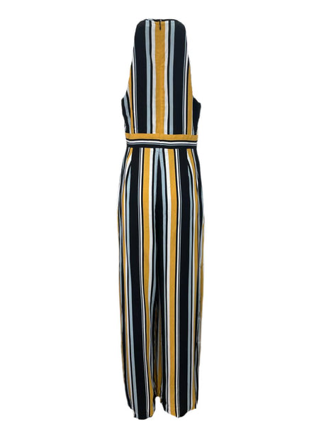 PARKER Women's Raya Sleeveless Striped Jumpsuit Size 12 NWT