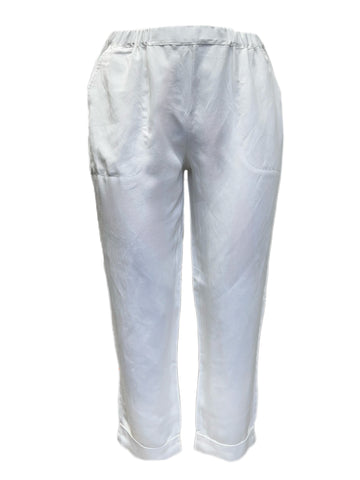 Marina Rinaldi Women's White Rebeccas Straight Leg Pants Welt Pockets Size 18W/27 NWT