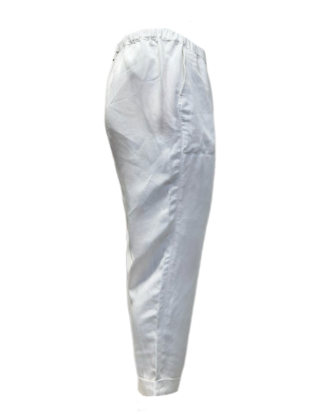 Marina Rinaldi Women's White Rebeccas Straight Leg Pants Welt Pockets Size 18W/27 NWT