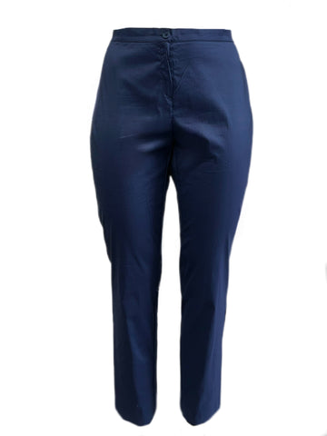 Marina Rinaldi Women's Navy Recoaro Elastic Waist Slim Pants NWT