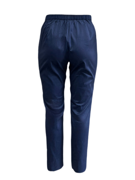 Marina Rinaldi Women's Navy Recoaro Elastic Waist Slim Pants NWT