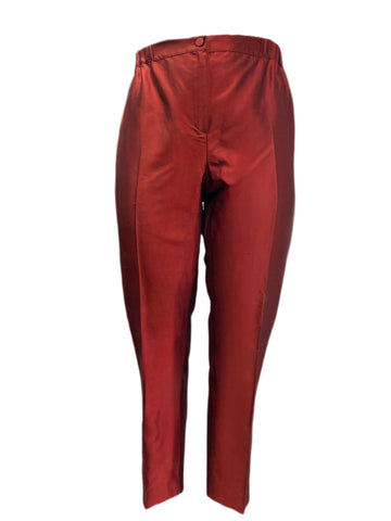 Marina Rinaldi Women's Red Record Straight Leg Pants Size 18W/27 NWT