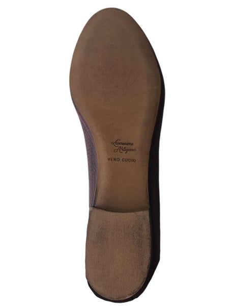 LIEBESKIND Women's Red Rouge Noir Leather Balerina Flats #LK5011 NWOB