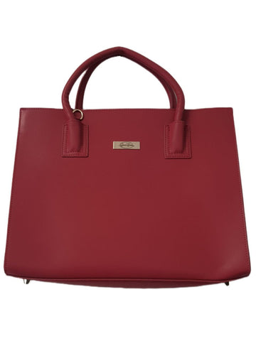 ONNA EHRLICH Women's Red Heidi Luxury Satchel Structured Handbag #HDGr NWT