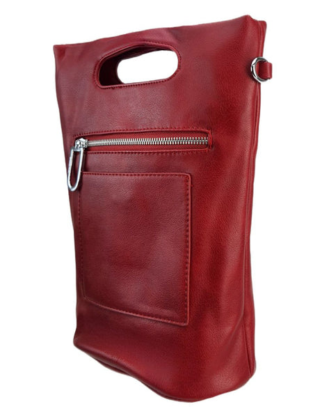 URBAN ORIGINALS Women's Red Vegan Leather Bucket Bag #BC2 One Size NWT