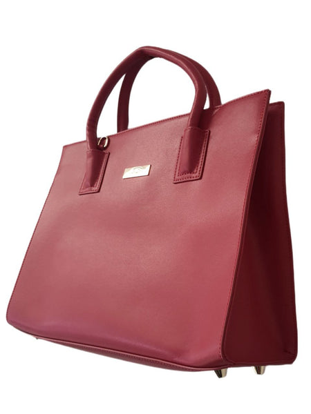 ONNA EHRLICH Women's Red Heidi Luxury Satchel Structured Handbag #HDGr NWT