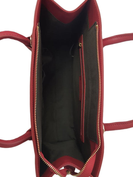 ONNA EHRLICH Women's Red Heidi Luxury Satchel Structured Handbag #HDGr NWT