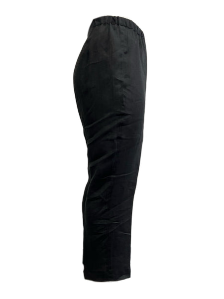 Marina Rinaldi Women's Black Regione High Rise Flax Straight Pants Size 22W/31