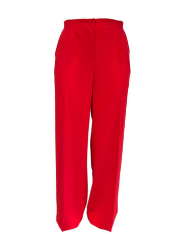 Marina Rinaldi Women's Red Relativo High Rise Straight Leg Pants NWT