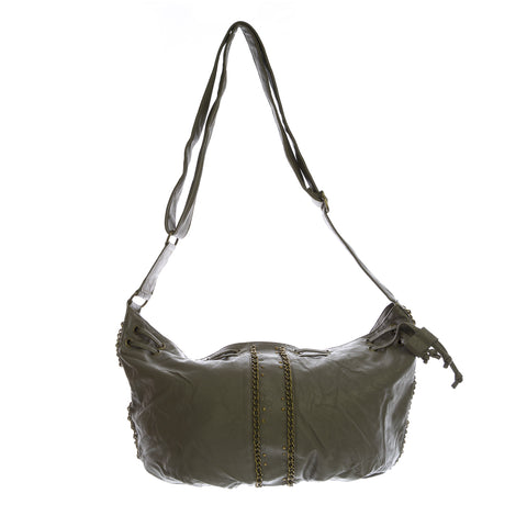 RELIGION Women's Taupe Faux Leather Fuse Range Shoulder Bag NA1039 $270 NEW