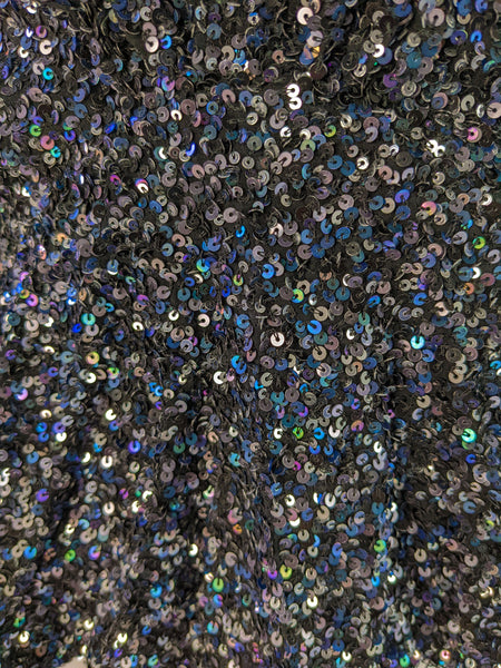 RETROFETE Women's Black Sequined Balloon Sleeve Top Size Small $525 NWT