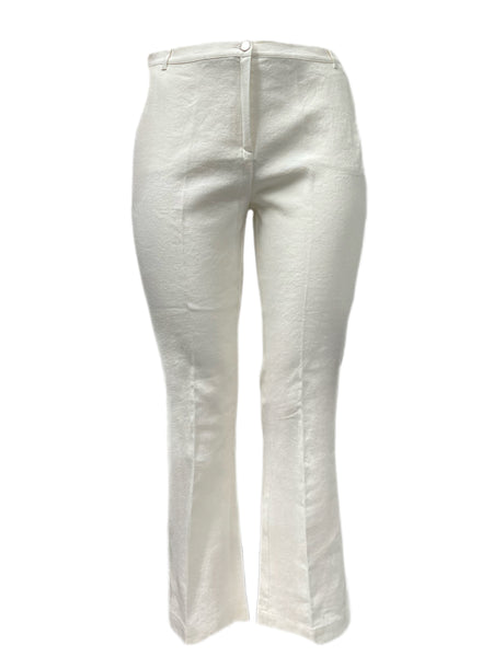 Marina Rinaldi Women's White Revival Straight Leg Pants Size 16W/25 NWT