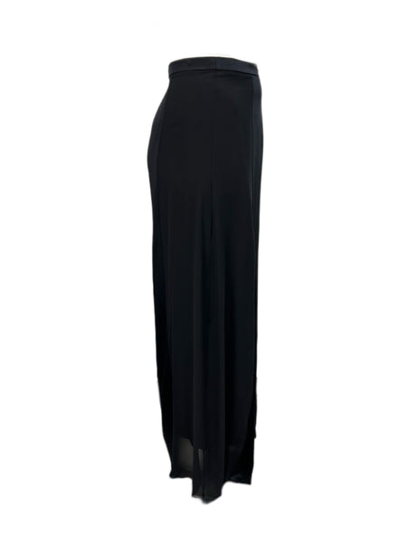 Marina Rinaldi Women's Nero Riflesso Wide Leg High Rise Pants Size 16W/25 NWT