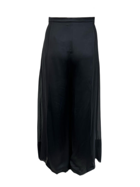 Marina Rinaldi Women's Nero Riflesso Wide Leg High Rise Pants Size 16W/25 NWT