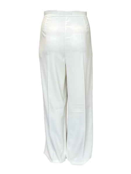 Marina Rinaldi Women's White Ritmico Mid Rise Wide Leg Pants Size 22W/31 NWT