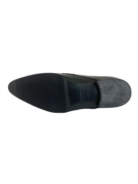 J. LINDEBERG Men's Rivet Detail Pointed Toe Dress Shoes, Black, 9