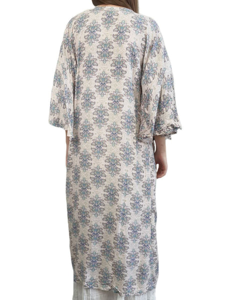 LOST IN LUNAR Women's Multicoloured Long Soft Rayon Robe #L0155 X-Small NWT
