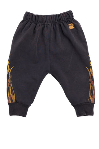 ROCK YOUR BABY Boy's Charcoal Karma to Burn Pants $55 NWT