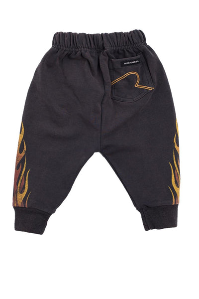 ROCK YOUR BABY Boy's Charcoal Karma to Burn Pants $55 NWT