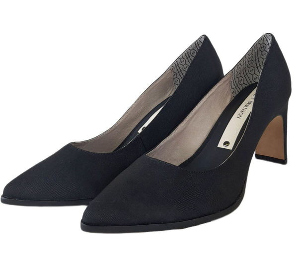 MATT BERNSON Women's Black Grosgain Ribbon Royale Pump #M068 8 NWOB