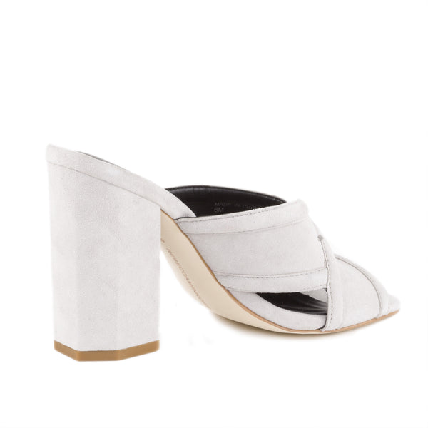 REBECCA MINKOFF Women's Ryann Suede Chunky Heel Silde Sandals $195 NIB