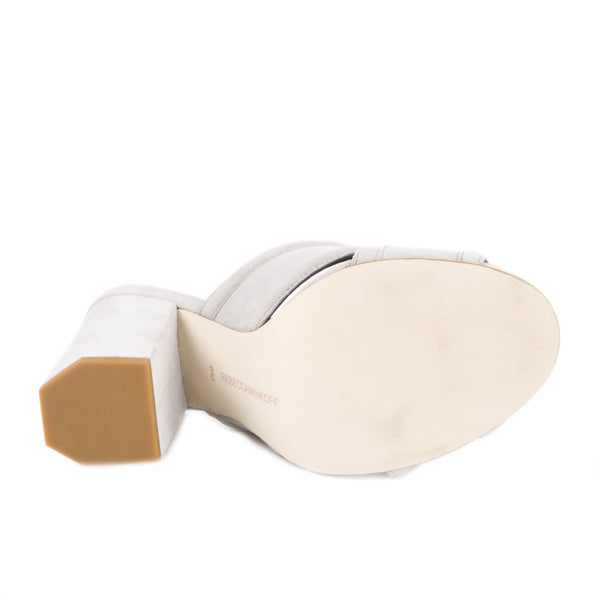 REBECCA MINKOFF Women's Ryann Suede Chunky Heel Silde Sandals $195 NIB