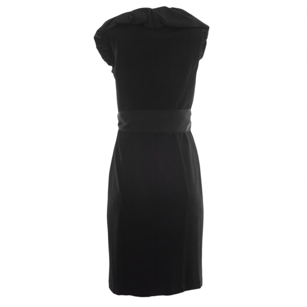 NUE by Shani Women's Black Ruffle Collar Cocktail Dress S123 $320 NWT