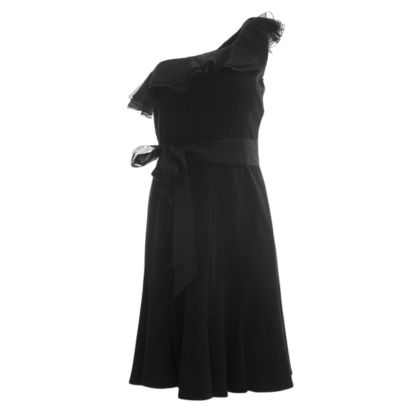 NUE by Shani Women's One Shoulder Organza Trim Dress S154 $320 NWT
