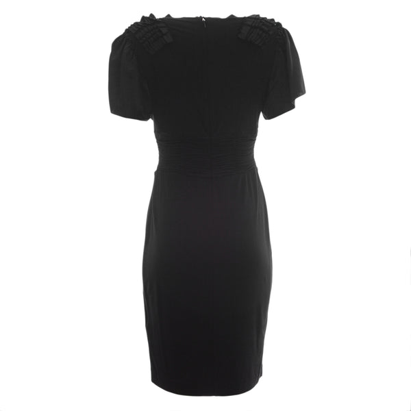 NUE by Shani Women's Black Flutter Sleeve Cocktail Dress S457 $280 NWT